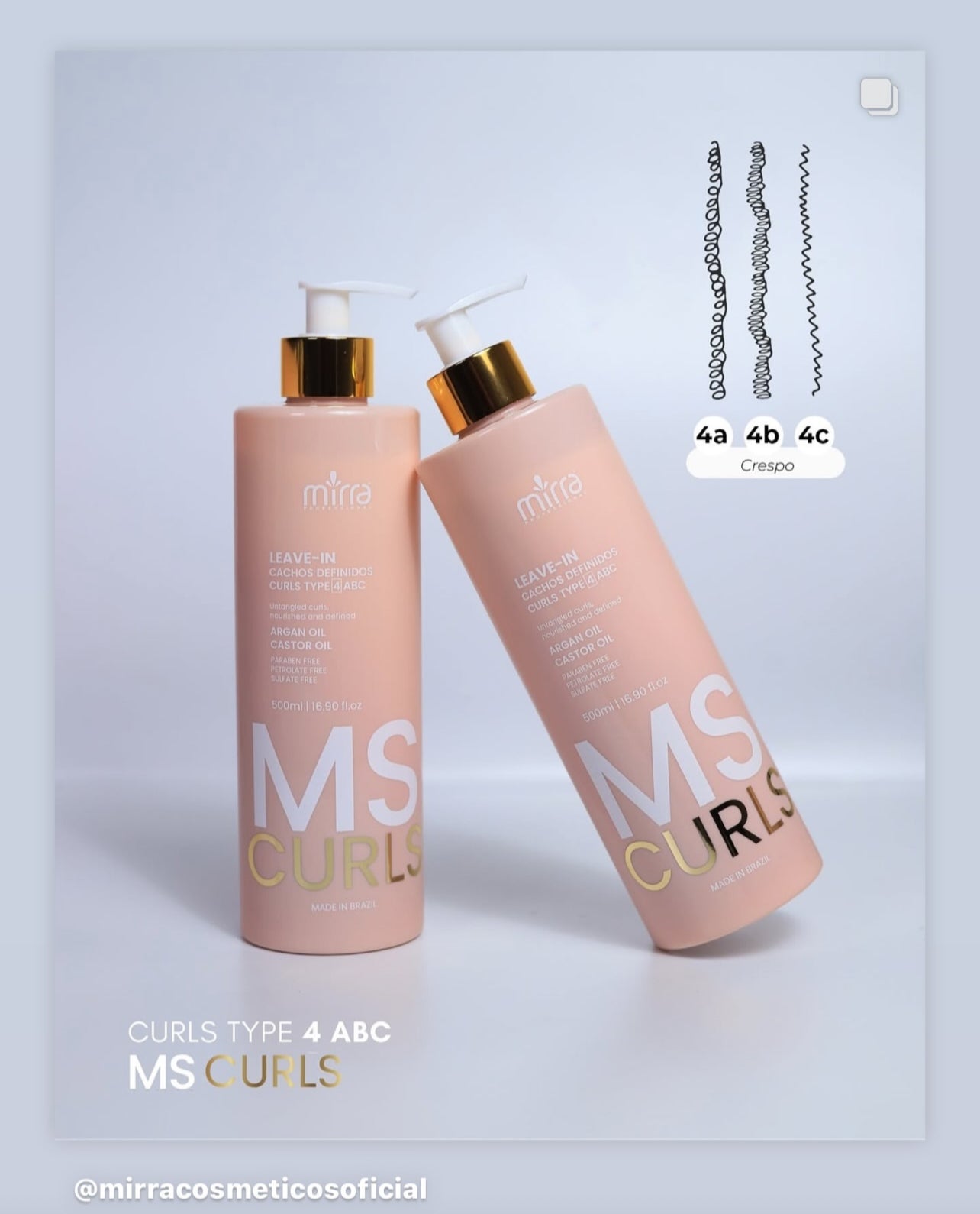 Leave-in MS Curls Miss 500ml mirra type 2